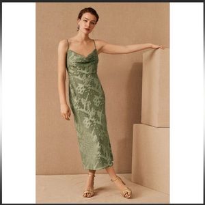 BHLDN Hutch Cowl Neck Midi Dress Size 14, Navy